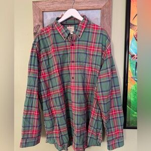 LL Bean button down plaid shirt